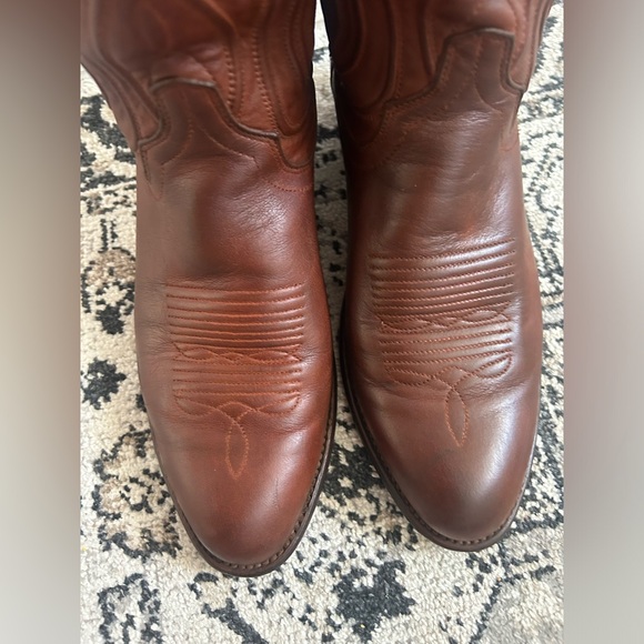 TECOVAS CARTWRIGHT BROWN 8.5D COWBOY BOOTS - Picture 4 of 5